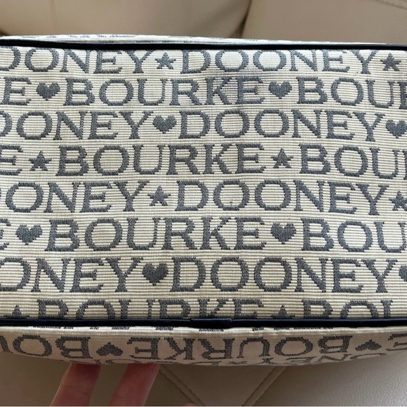 Dooney & Bourke Black and Cream Logo Tote - Picture 15 of 15